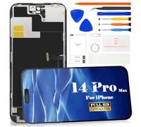 Schermo LCD di ricambio TFT per iPhone 14 Pro Max Display per iPhone 14 Pro Max A2894, A2893, A2895, kit di riparazione con sensore touch senza cornice (nero)