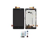 Schermo LCD e vetro touch - NOKIA - Lumia 820 - Assemblati su telaio - Nero - Pronto per l'installazione