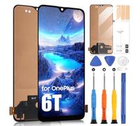 Schermo LCD per OnePlus 6T Display per One Plus 6T A6010 A6013 Touchscreen Digitazer Full Assembly Sostituzione Schermo con Riparazione Kit (Nero, Senza Fingerprint Unlocking, Incell)