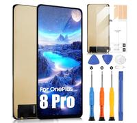 Schermo LCD per OnePlus 8 Pro di ricambio per OnePlus 8 Pro IN2023 IN2020 LCD Display Schermo di Ricambio Touch Screen Digitizer Assembly + Riparazione Kit (Nero con Telaio)