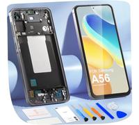 Schermo LCD per Samsung Galaxy A56 5G A566 SM-A566B A566E A566B/DS LCD Display con Cornice Schermo di Ricambio Touch Assemblato con Riparazione Kit (Incell, Senza Impronte Digitali)