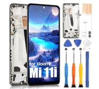 Schermo LCD per Xiaomi Mi 11i/11x/11x Pro LCD Display per Xiaomi Mi 11i M2012K11G 11x M2012K11AI 11x Pro M2012K11I 6,67" Schermo di Ricambio Touchscreen Assemblaggio con Riparazione, Nero con Telaio