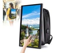 Schermo LCD, Zaino Pubblicitario Digitale Touch Da 21,5 Pollici, Risoluzione 1920 * 1080, Batteria 30000 Mah Autonomia 5 Ore, Supporto USB, per Mercati Notturni
