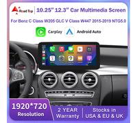 Schermo Linux Carplay wireless per Mercedes Benz W205 GLC ACV Classe W447 CLA GLA 2015-2019 GPS con 12.3inch NTG5.0