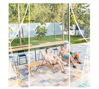 Schermo magnetico ct per porte doppie tenda a rete anti-mosche per porte scorrevoli per porte scorrevoli di patio, balcone, barriera contro gli insetti, bianca, 300 x 260 cm, facile da installare