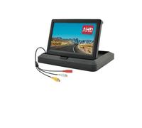 Schermo monitor AHD pieghevole for auto con ingresso video a 2 vie for telecamera posteriore for retromarcia for parcheggio, display TFT da 5 pollici(502A)