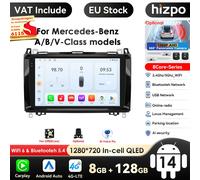 Schermo multimediale Android AutoRadio 8G + 128GB per Mercedes Benz B200 Sprinter W906 W639 classe AB W169 W245 Viano Vito GPS Nav P1 (4Core 1G 32G)