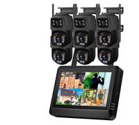 Schermo NVR Da 7 Pollici, Di Sicurezza Wireless 8 Canali, Telecamera WIFI For Esterni, Sorveglianza H.265, Registratore Audio E Video CCTV(2T,NVR and 6pcs Camera)