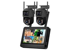 Schermo NVR Da 7 Pollici, Di Sicurezza Wireless 8 Canali, Telecamera WIFI For Esterni, Sorveglianza H.265, Registratore Audio E Video CCTV(None,NVR and 2pcs Camera)