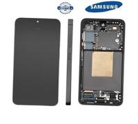 SCHERMO ORIGINALE SAMSUNG S24 5G S921B NERO / ONYX BLACK CON FRAME LCD DISPLAY