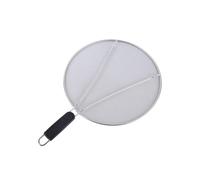 Schermo paraschizzi in acciaio inox per padella, coperchio paraspruzzi d'olio con manico per catturare gli schizzi di olio e cibo durante la cottura (33 cm)
