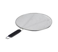 Schermo paraschizzi in acciaio per padella, 48 x 33 cm, a maglia fine, paraspruzzi e protezione antigrasso da cucina, copertura universale per padella, friggitrice ad aria e pentola, argento