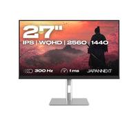 JapanNext Monitor Gaming 27" IPS WQHD (2560x1440) 300Hz 1ms | HDR | Altezza e inclinazione regolabili (HSP) Altoparlanti integrati | 100% sRGB G-Sync/FreeSync | JN-IPS27G300Q-HSP