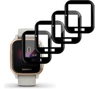 Schermo Pellicola Protettiva per Garmin Venu Sq/Garmin Venu Sq Music, [4 Pezzi] Anti Graffio, Senza Bolle, Copertura Completa 3D, Bordo Curvo, Flessibile HD PET Trasparente Pellicola Proteggi Schermo