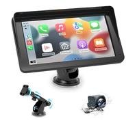 Schermo Per Auto, Carplay Wireless Andriod Auto, Touchscreen da 7 Pollici con Retrocamera Auto, Radio Portatile con Assistente Vocale e Chiamate, Autoradio senza fili Compatibile con Tutti i Veicoli