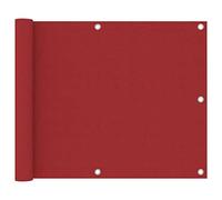 Schermo per Balcone, Parabrezza in Tessuto Impermeabile Resistente Ai Raggi Ultravioletti con Occhielli in Alluminio, Applicabile a Balcone, Giardino e Spazio Esterno (Rossa #130)