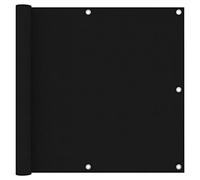 Schermo per Balcone, Parabrezza in Tessuto Impermeabile Resistente Ai Raggi Ultravioletti con Occhielli in Alluminio, Applicabile a Balcone, Giardino e Spazio Esterno (Nera #165)