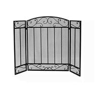 Schermo per camino a 3 pannelli, resistente, di sicurezza, per caminetto, recinzione, parascintille, copertura in ferro