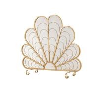 Schermo per Camino a Forma di Pavone, Paravento Antiscintilla Metallo | Paravento per Camino Decorativo Autoportante, Barriera Resistente al Calore per Casa, 96 × 81 cm, Nero e oro(Gold)