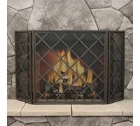 Schermo per Camino Extra Largo da 60 Pollici | Copertura per Camino in Rete Nera a 3 Pannelli Resistente | Design Vintage con Recinzione sicura per i Bambini per Uso Domestico