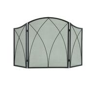 Schermo per camino, Schermo divisorio for camino in ferro battuto curvo, moderno e minimalista