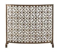 Schermo per camino Schermo for camino con motivo traforato in metallo, dispositivo ignifugo, divisorio for pavimenti, recinzione decorativa