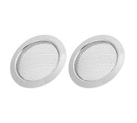 Schermo per Chitarra Risonatore, 2 Pezzi per Chitarra Schermato Inserto per Buca per Altoparlante Griglia per Altoparlante Copertura per Foro per Chitarra Coperture per Buca per Chitarra(D'argento)