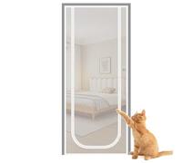 Schermo per gatto per presa Barriera Anti-Perdite Ventilata Tenendo | Porta interna resistente ai gatti con zip Interno, Esterno, Soggiorno, Cucina, Abbraccio, S