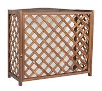 Schermo Per La Privacy All'aperto Recinto Per I Fiori Del Condizionatore D'aria Supporto Nascosto Griglie Di Protezione Divisore Di Spazio In Legno Massiccio Copertura Del Condizionatore D'aria (Size