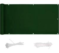 Schermo per La Privacy del Balcone 0,7x6,5 M Frangivento Schermo per La Privacy del Balcone Idrorepellente per Proteggere La Privacy per Il Cortile Deck Patio Balcone Portico Re, Dark Green, 0.7x6.5m