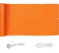 Schermo per La Privacy del Balcone 0,7x6,5 M Frangivento Schermo per La Privacy del Balcone Idrorepellente per Proteggere La Privacy per Il Cortile Deck Patio Balcone Portico Re, Orange, 0.7x5.5m