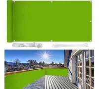 Schermo per La Privacy del Balcone 50 X 100 Cm Senza Perforazione Protezione della Privacy al 100% Copertura Opaca per Balconi Protezione dal Vento Protezione UV Recinzion, Green, 90×300