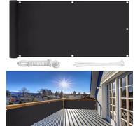 Schermo per La Privacy del Balcone 50 X 100 Cm Senza Perforazione Protezione della Privacy al 100% Copertura Opaca per Balconi Protezione dal Vento Protezione UV Recinzion, Charcoal, 50×100