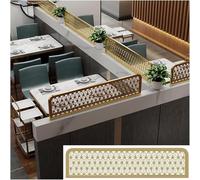 Schermo per la privacy della sala da pranzo, Divis Pannelli divisori for piani di lavoro in metallo dorato for zone pranzo, recinzione bassa(50x60cm/19.68x23.62in)