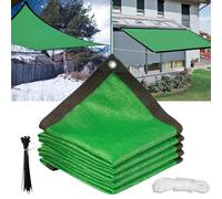 Schermo per la privacy per balcone, colore verde, in tessuto a rete per esterni, copertura per parabrezza per balcone, recinzione temporanea da giardino per cortile, terrazza, piscina (2 m x 6 m)