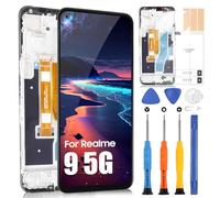 Schermo per OPPO Realme 9 5G RMX3474 LCD Display Touch Screen Assemblea Sostituzione Schermo di Vetro Digitalizzatore con Riparazione Kit(6,6",Nero con Cornice)