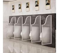 Schermo per orinatoio Divisorio per toilette, divi Parete divisoria for orinatoio con telaio in acciaio inox e vetro temperato multicolore, diverse misure(White,2 Pcs)