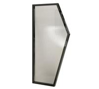 Schermo per orinatoio Divisorio per toilette, divi Parete divisoria for orinatoio con telaio in acciaio inox e pannello in vetro temperato multicolore 45x90cm(Black,2PCS)