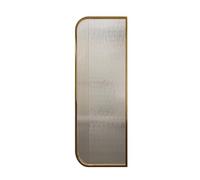Schermo per orinatoio Divisorio per toilette, divi Parete divisoria for orinatoio in acciaio inox/vetro temperato(Gold2pcs,100cm/39.4in)