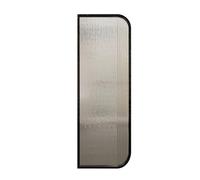 Schermo per orinatoio Divisorio per toilette, divi Parete divisoria for orinatoio in acciaio inox/vetro temperato(Black2pcs,120cm/47.2in)