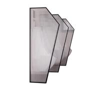 Schermo per orinatoio Divisorio per toilette, divi Parete divisoria for orinatoio in vetro temperato, acciaio inossidabile, multicolore, 110x45 cm (43,3x17,7 pollici)(Black41pcs)