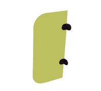 Schermo per orinatoio Divisorio per toilette, divi Parete divisoria for orinatoio multicolore 60x40 cm/23,6x15,7 pollici, montaggio a parete, confezioni multiple(Green,2Pcs)