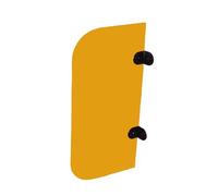 Schermo per orinatoio Divisorio per toilette, divi Parete divisoria for orinatoio multicolore 60x40 cm/23,6x15,7 pollici, montaggio a parete, confezioni multiple(Yellow,1Pcs)