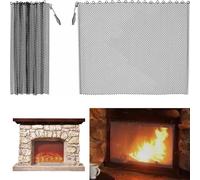 Schermo per per - Strumento di protezione per per prevenire scintille | Il retino da 2 pezzi migliora lo stile del caminetto, i pannelli larghi neri impediscono alle scintille