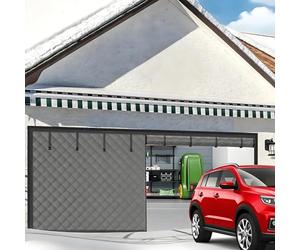 Schermo per Porta Del Garage per L'inverno, Kit di Isolamento Magnetico per Porta Del Garage, Tende Termica Isolante Freddo, 210 215 240 244 300 365 490cm(Gray,270x260cm)