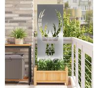 Schermo per privacy in giardino Argento 50 x 140 cm