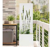 vidaXL Schermo per Privacy in Giardino Traforo Bianco 50 x 140 cm, Giardino e Terrazza, Separatori Moderni per Esterni, Intarsi Decorativi, Pannello di Privacy Elegante, Design Contemporaneo
