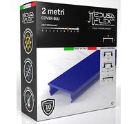 Schermo per Profilo alluminio per Strisce LED MEDUSAFLEX mod. Andromeda 2 Metri - Blu - Made in Italy in Policarbonato stabilizzato UV e certificata UL94HB - Garanzia 10 anni