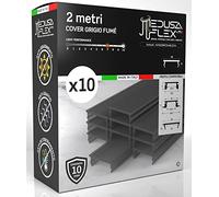 Schermo per Profilo alluminio per Strisce LED MEDUSAFLEX mod. Andromeda 2 Metri - Grigia - Made in Italy in Policarbonato stabilizzato UV e certificata UL94HB - Garanzia 10 anni - Pacco da 10 (20m)