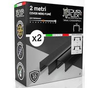 Schermo per Profilo alluminio per Strisce LED MEDUSAFLEX mod. Cassiopea 2 Metri - Nera - Made in Italy in Policarbonato stabilizzato UV e certificata UL94HB - Garanzia 10 anni - Pacco da 2 (4m)